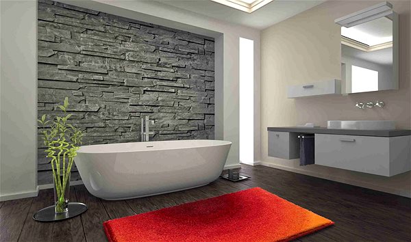 Kúpeľňová predložka GRUND SUNSHINE Kúpeľňová predložka 60 × 100 cm, oranžová ...