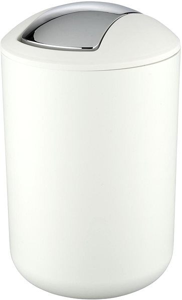 Rubbish Bin WENKO BRASIL - Basket with Swivel Lid size L, White Lateral view