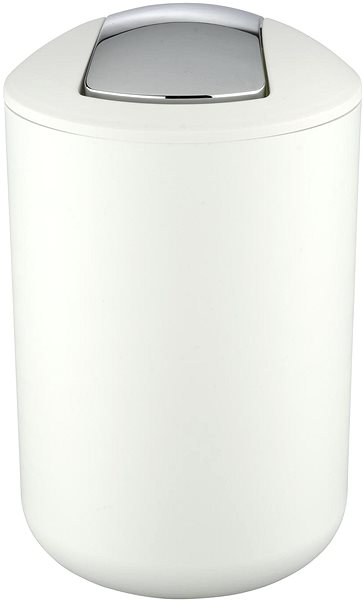 Rubbish Bin WENKO BRASIL - Basket with Swivel Lid size L, White Screen