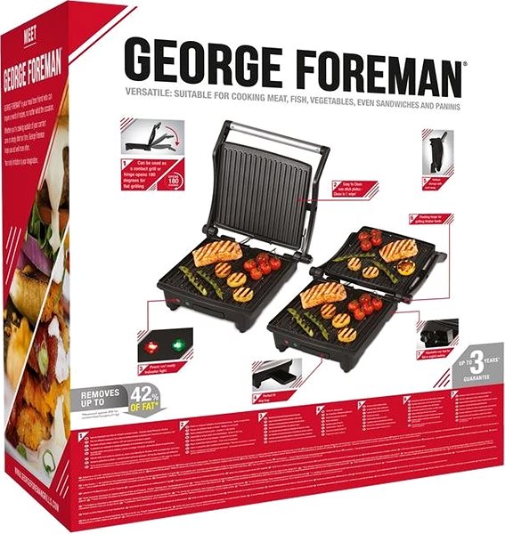 Electric Grill George Foreman 26250-56 FlexE Grill Packaging/box