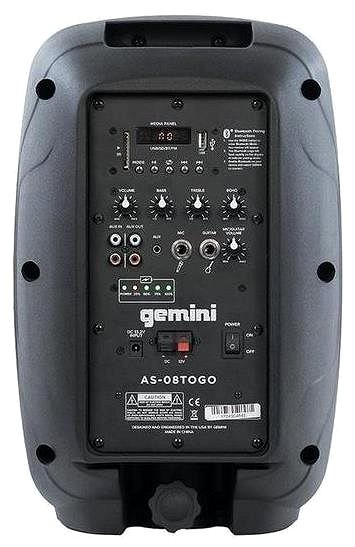 Reproduktor Gemini AS-08TOGO Zadná strana