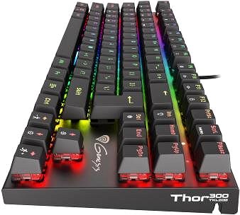 Gaming Keyboard Genesis THOR 300 Outemu Red - CZ/SK Lateral view