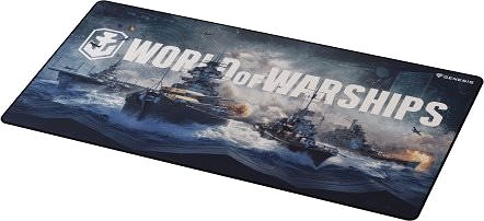 Herná podložka pod myš Genesis CARBON 500 WORLD of WARSHIPS ARMADA, MAXI 90 × 45 cm Bočný pohľad