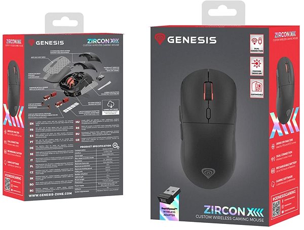 Gamer egér Genesis ZIRCON XIII, fekete ...