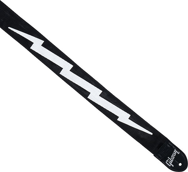 Gitár heveder Gibson ASBOLT-BLK The Lightning Bolt Seatbelt, Black ...