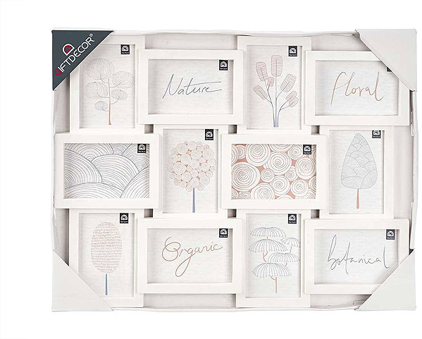 Photo Frame Giftdecor Photo frame for multiple photos 10 × 15 cm, 12 photos, white ...