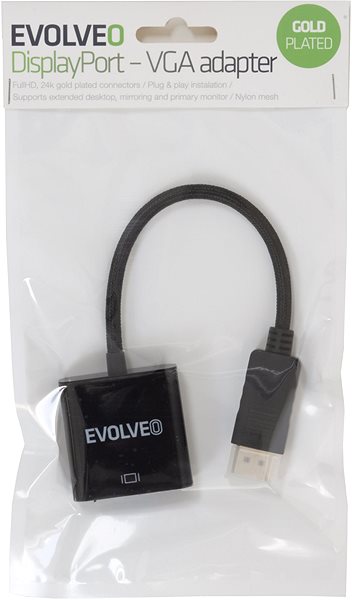 Adapter EVOLVEO DisplayPort - VGA adapter ...