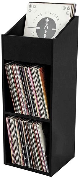 Box na LP platne GLORIOUS Record Rack 330 Black ...