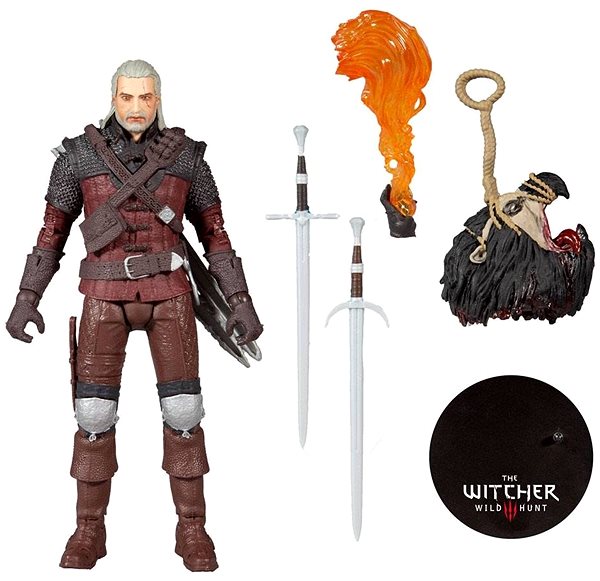 Figura The Witcher 3: Geralt of Rivia in Wolf Armor - figura Tartozékok