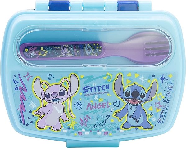 Lunch Box STOR Angel and Stitch – lunch box with cutlery ...