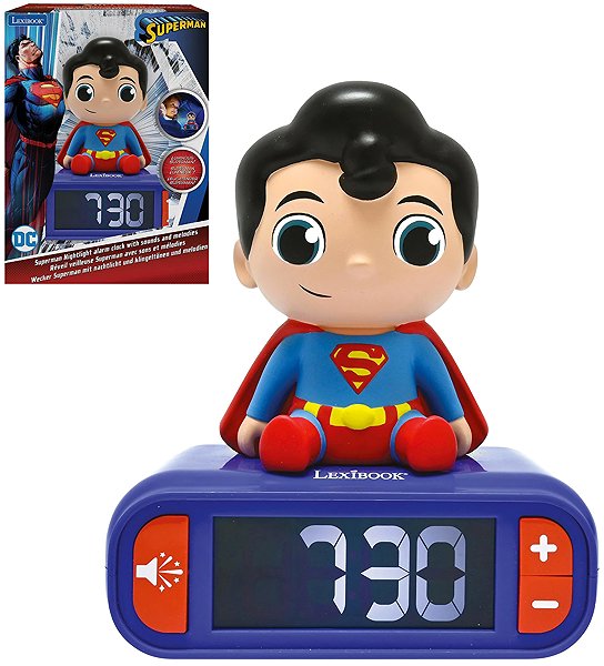 Superman Alarm Clock: Superman - Alarm Clock with 3D Night Light.