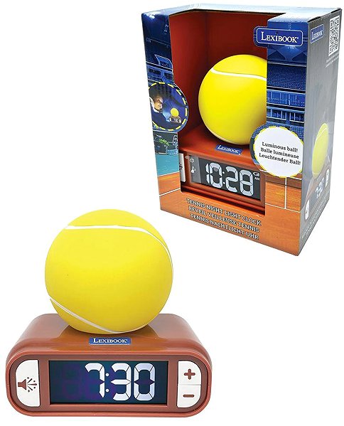 Alarm Clock Tennis: Tennis Ball - Alarm Clock with 3D Night Light.