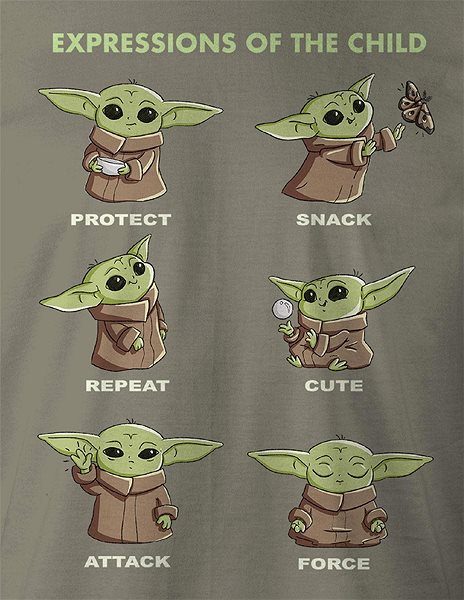 T-Shirt Star Wars Mandalorian - Child Expressions - M T-Shirt ...