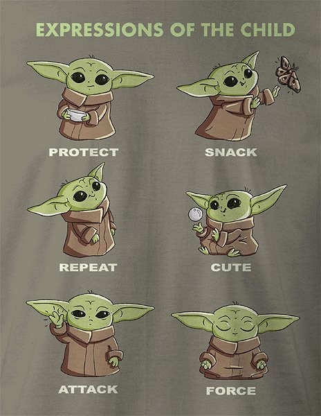 T-Shirt Star Wars Mandalorian - Child Expressions - XXL T-Shirt ...
