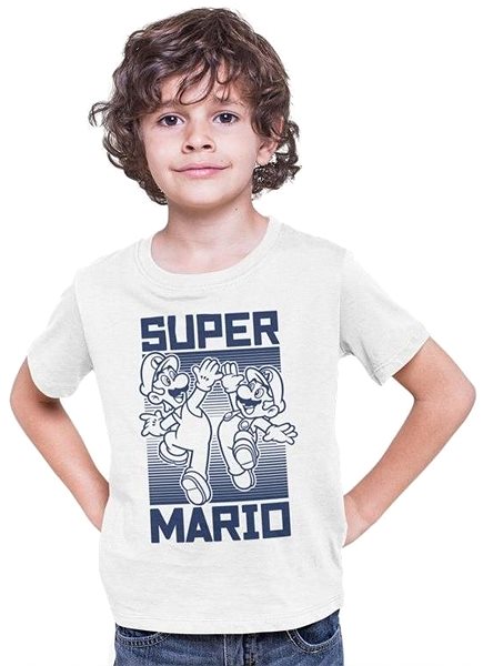 T-Shirt Nintendo - Super Mario High Five - Kinder T-Shirt 9-10 Jahre ...