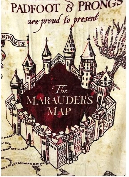 Törölköző Harry Potter - Marauders térkép - fürdőlepedő ...