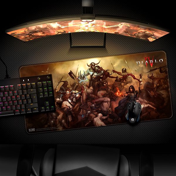 Podložka pod myš Diablo IV – Heroes – Podložka pod myš a klávesnicu ...