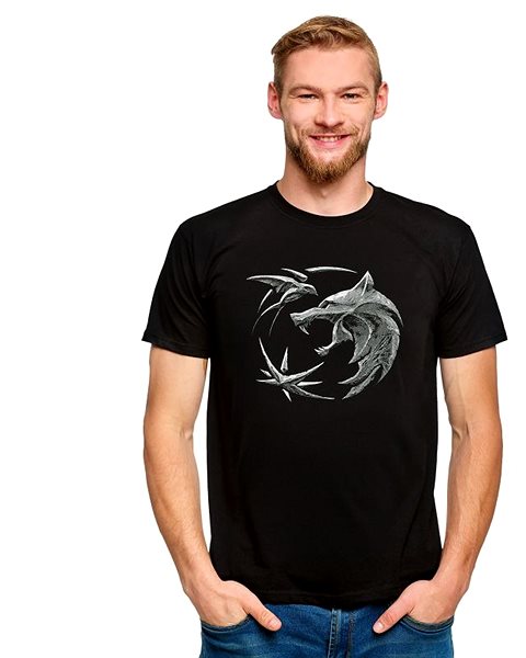 T-Shirt The Witcher - Wolf Logo - T-Shirt L ...