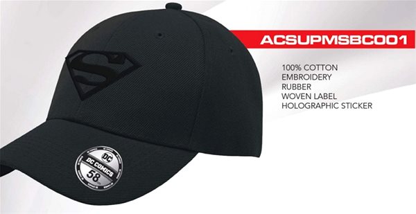 Baseball sapka Superman - Black Logo - baseballsapka ...