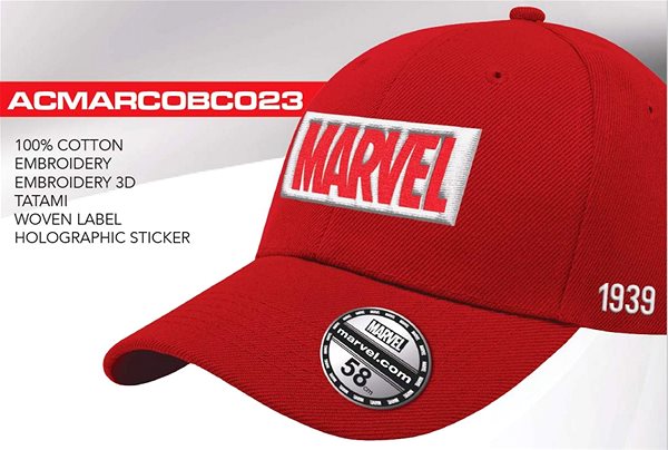 Baseball sapka Marvel - Logo - baseballsapka ...