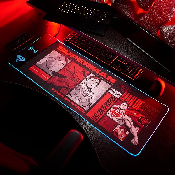 Mouse Pad Superman - mouse and keyboard pad with charger ...
