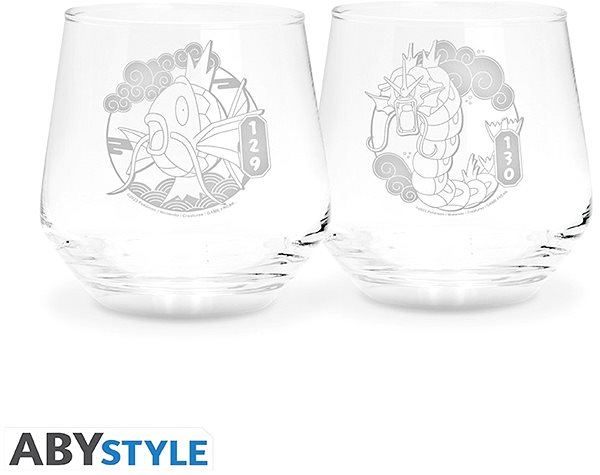 Glas Pokémon - Magikarp und Gyarados - Gläser 2 Stück ...