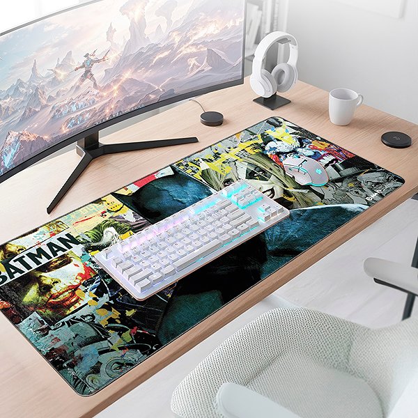 Mouse Pad Batman - Batman and Villains - Mouse and keyboard pad ...