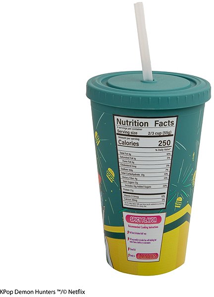 Thermal Mug KPop Demon Hunters - Zoey Hamburger - travel mug with straw ...
