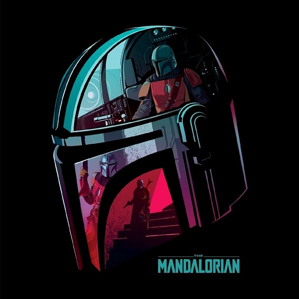 Tričko Star Wars|Hviezdne vojny – TV seriál The Mandalorian Helmet Reflection – tričko L ...