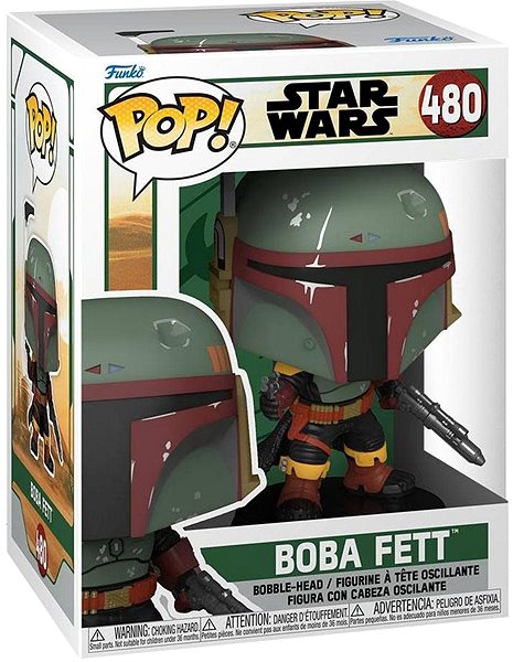 Figur Funko POP! Star Wars The Book of Boba Fett - Boba Fett (Bobble-head) Verpackung/Box