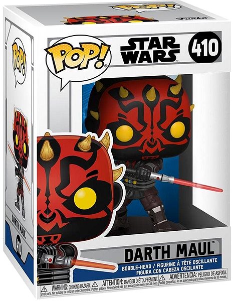 Figure Funko POP! Star Wars Clone Wars - Darth Maul Packaging/box
