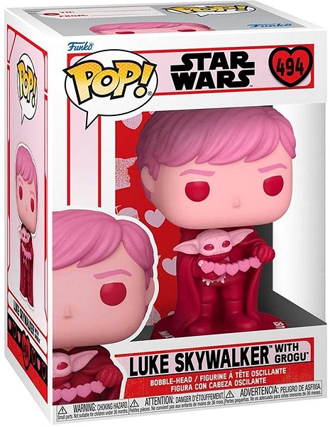 Figura Funko POP! Valentines Star Wars - Luke and Grogu (Bobble-head) Csomagolás/doboz