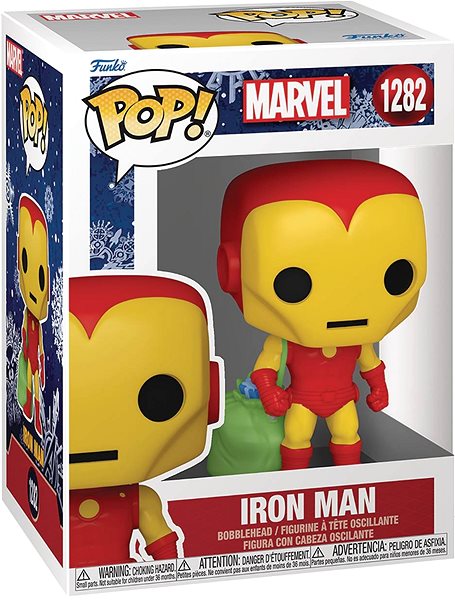 Figúrka Funko Pop! Marvel: Holiday – Iron Man w/Bag ...