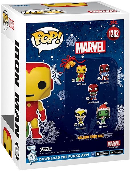 Figúrka Funko POP! Marvel: Holiday – Iron Man w/Bag ...