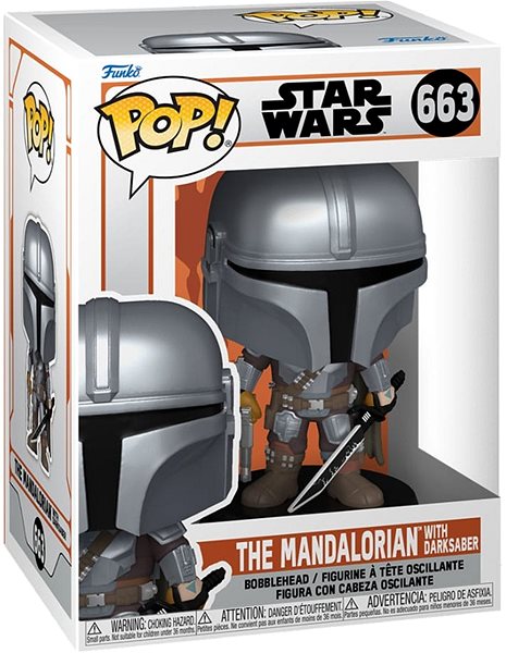 Figura Funko POP! Star Wars: The Mandalorian - The Mandalorian with Darksaber ...