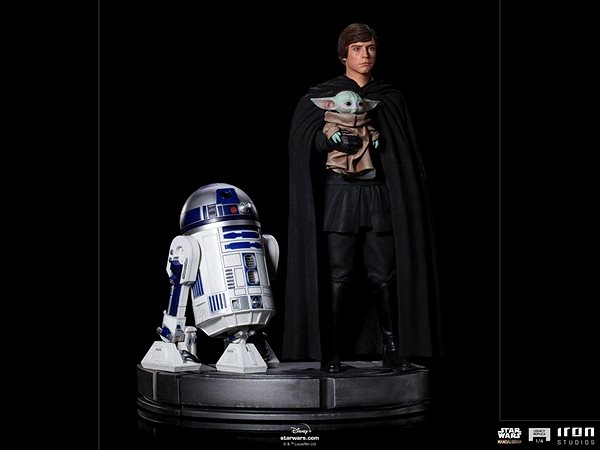 Figure Star Wars - The Mandalorian - Luke Skywalker, R2-D2 and Grogu - Legacy Replica 1/4 ...