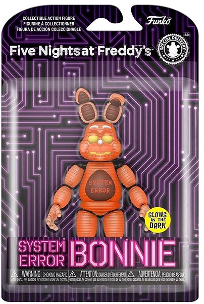 Figura Five Nights at Freddys - System Error Bonnie - akciófigura Csomagolás/doboz