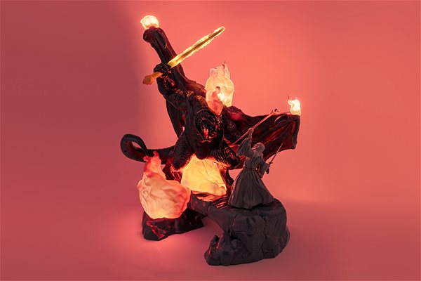 Figur The Lord of the Rings - The Balrog vs. Gandalf - Beleuchtete Figur Seitlicher Anblick