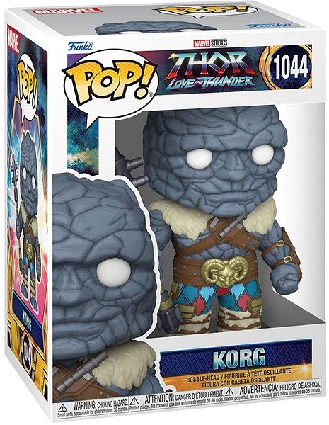 Figur Funko POP! Thor: Love and Thunder - Korg (Bobble-head) Verpackung/Box