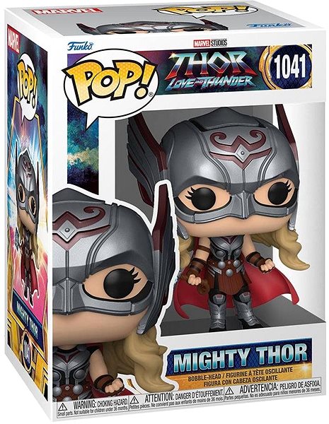 Figur Funko POP! Thor: Love and Thunder - Mighty Thor (Bobble-head) Verpackung/Box