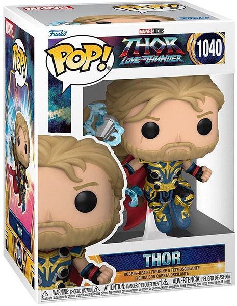 Figur Funko POP! Thor: Love and Thunder - Thor (Bobble-head) Verpackung/Box