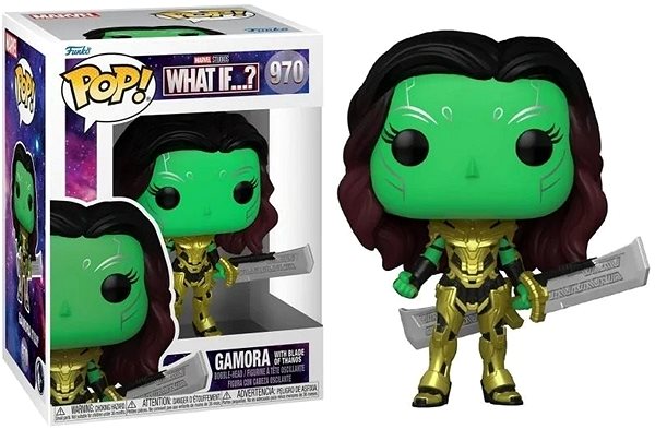 Figur Funko POP! What if…? - Gamora with Blade of Thanos Packungsinhalt