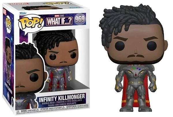 Figur Funko POP! What if…? - Infinity Killmonger Packungsinhalt