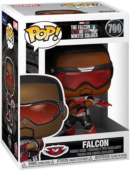 Figur Funko POP! Marvel - The Falcon (Bobble-head) Verpackung/Box