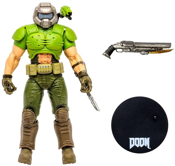 Figur Doom Eternal - Classic Doom Slayer - Actionfigur Packungsinhalt