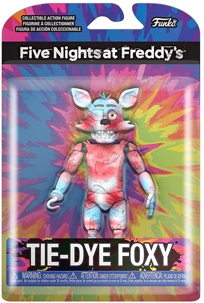 Figura Five Nights at Freddys - TieDye Foxy - akciófigura Csomagolás/doboz