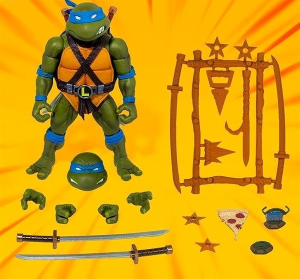 Figur Schildkröte Ninja - Leonardo - Actionfigur Packungsinhalt