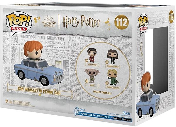 Figur Funko POP! Harry Potter Jahrestag- Ron mit Auto Rückseite