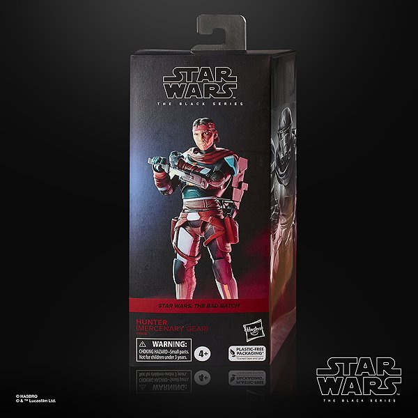 Star Wars The Bad Batch Black Series - Hunter (Mercenary Gear) action figure .