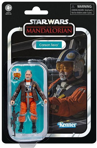 Figura Hasbro Star Wars: The Mandalorian Vintage Collection - Carson Teva, 10cm ...